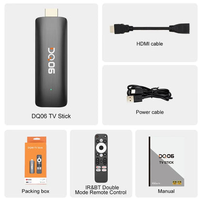 DQ06 ATV Mini TV Stick Android 12 H618 Quad Core Cortex A53 8K Video WiFi6