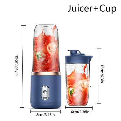 Mini Electric Blender Juicer Cup USB Rechargeable Fruit Smoothies Mixer Machine