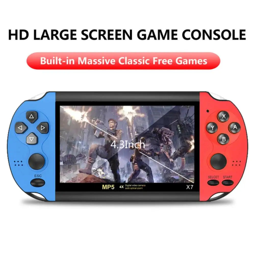 X7 Plus Handheld Game Console, 5.1 Inch Portable Retro Game Console 8G Built-in 10,000 Games, Classic Game Console Game boy Birthday Gifts Presents