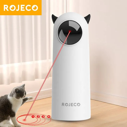 Interactive Automatic Cat Toy with LED Laser - Smart Teasing Pet Toy for Indoor Cats and Dogs - Handheld Electronic Accessory