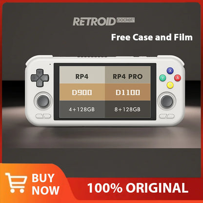 Retroid Pocket 4/4Pro Retro Game Handheld Console, Android Retro Game Console Multiple Emulators Console Handheld 4.7 Inch Display 5000mAh Battery Classic Games Console