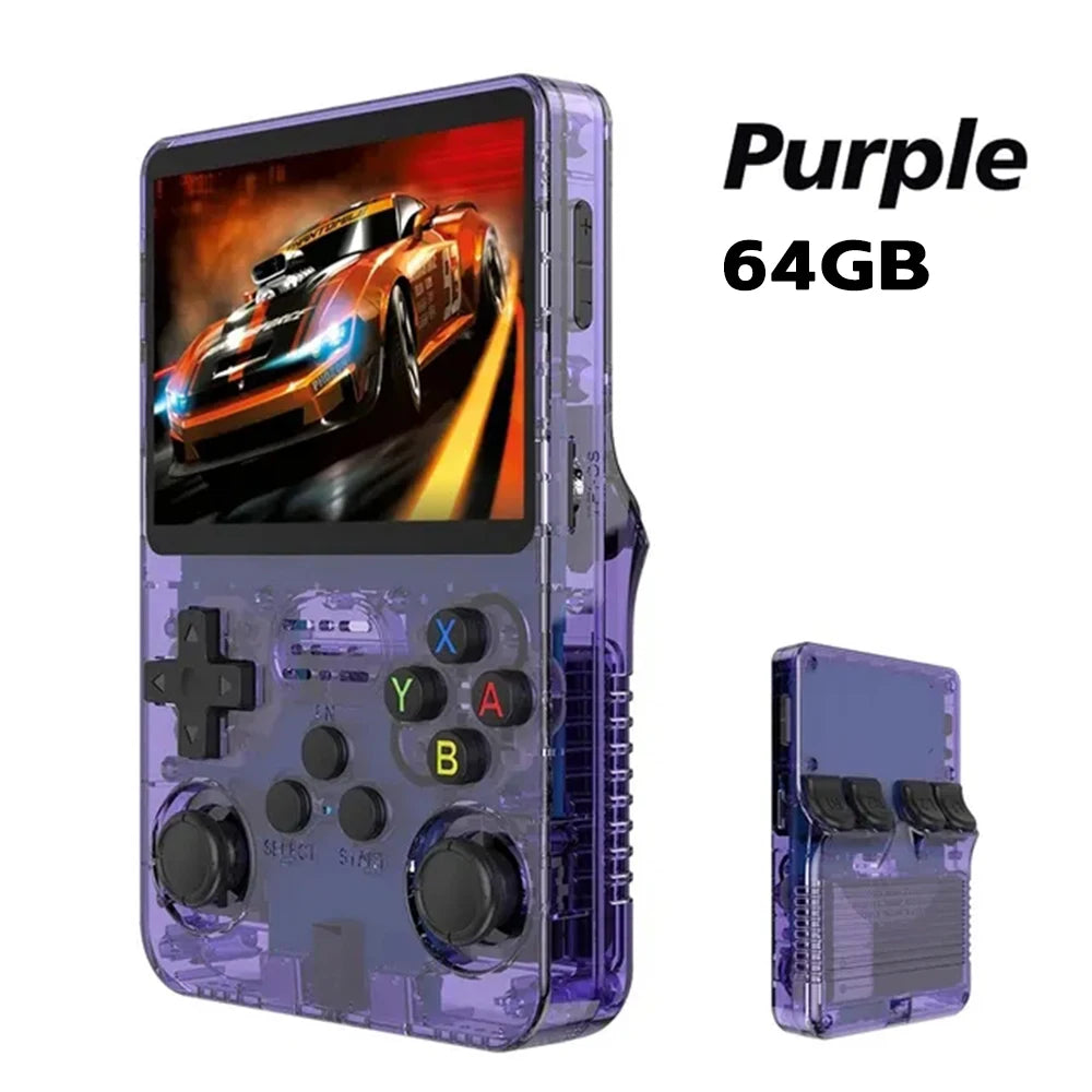 R36S retro handheld video game console 64GB game 3.5-inch IPS screen