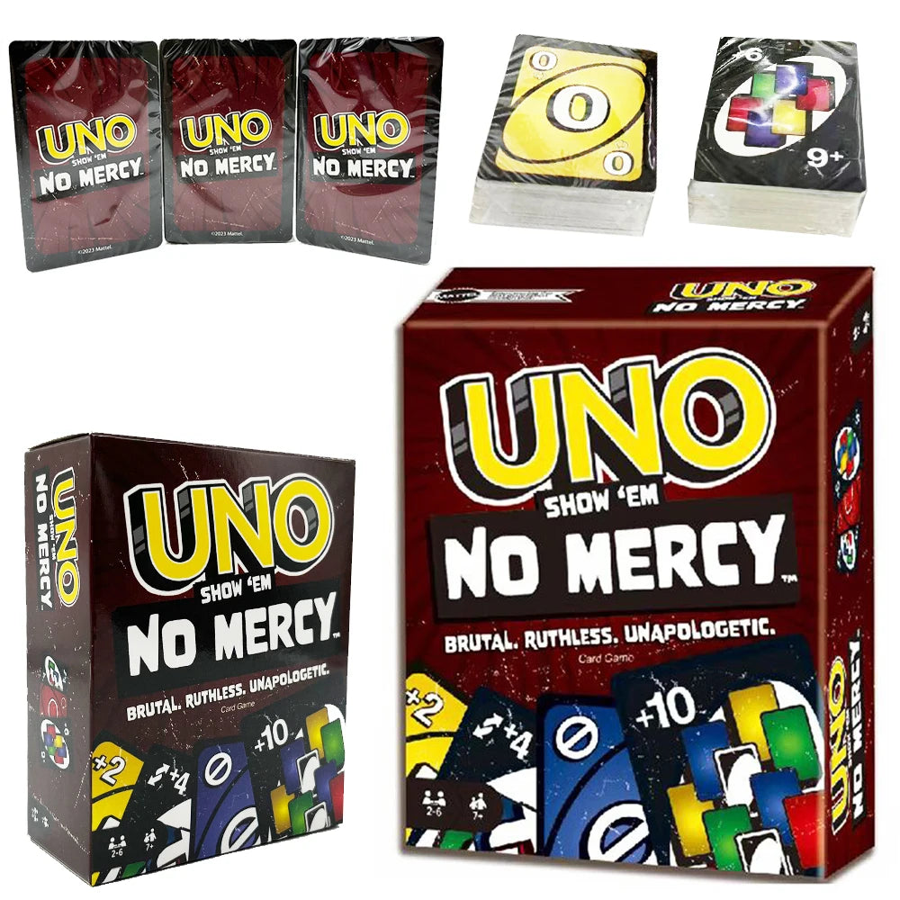 UNO NO MERCY Matching Card Game Minecraft Dragon Ball Z Multiplayer Family Party Boardgame Funny Friends Entertainment Poker