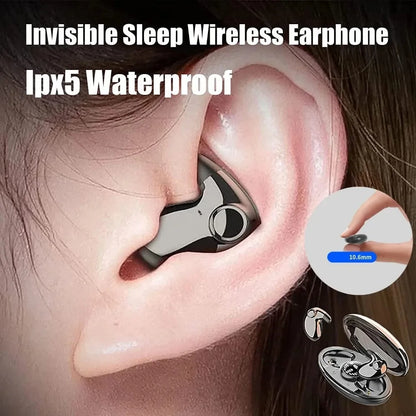 Invisible Sleep Wireless Earphone TWS Bluetooth 5.3 Headphones Hidden Earbuds IPX5 Waterproof