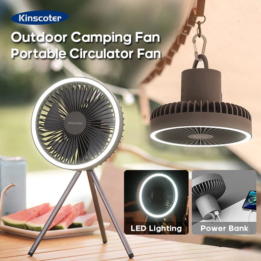 10000mAh 4000mAh Camping Fan Rechargeable Portable Wireless Ceiling Electric