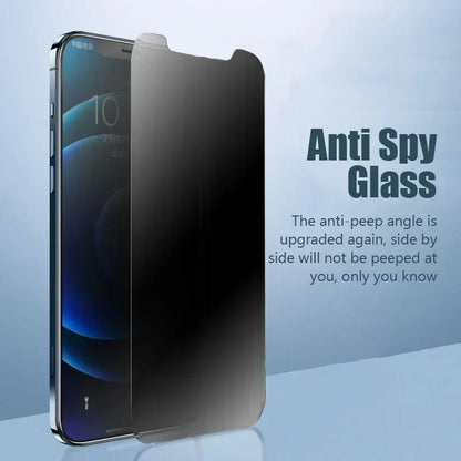 1-2PCS Anti-Spy Glass for iPhone 15 14 13 12 11 Pro Max Mini X XS XR 7 8 6 Plus Privacy Screen Protector