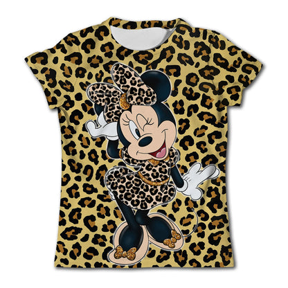 Disney Girls Graphic Tee Minnie Mouse Short Sleeves T-Shirt Top Summer Outfits Clothes