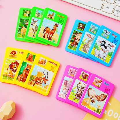 Party Favors - 12/30PC Cartoon Jigsaw Animal Puzzles Early Educational Developing Toy for Children