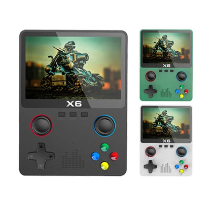 X6 3.5Inch IPS Screen Handheld Game Player Dual Joystick 11 Simulators GBA Video Game Console for Kids Gifts