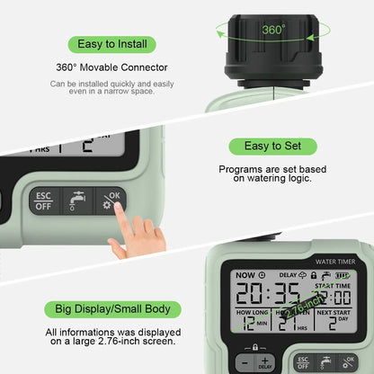 HCT-322 Automatic Water Timer Garden Digital Irrigation Machine Intelligent