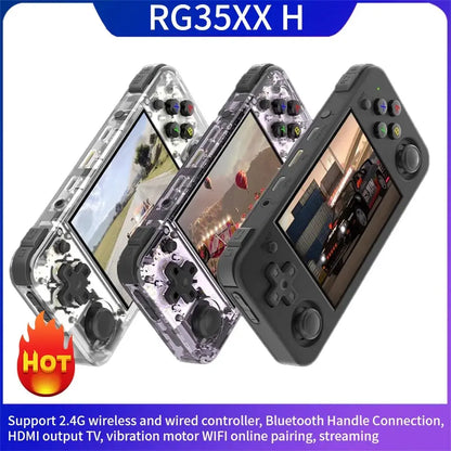 RG35XX H Retro Handheld Game Console , 3.5 Inch IPS Screen Linux System Built-in 64G TF Card 5528 Games Support HDMI TV Output 5G WiFi Bluetooth 4.2