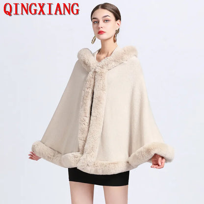 Women's Thick Warm Winter Poncho Cape