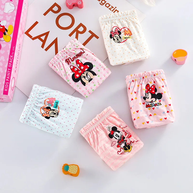 Girl Minnie Underwear 5 pcs of 100% Cotton Panties