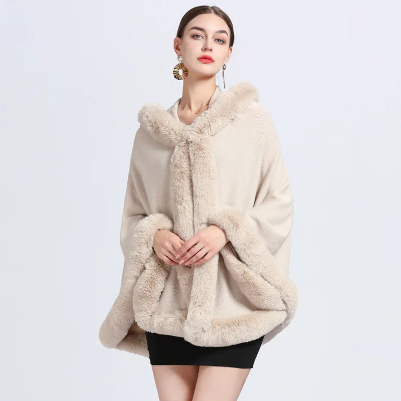 Women's Thick Warm Winter Poncho Cape