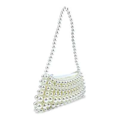 Pearl Bag for Women  New Mobile Phone Crossbody Small Bag Hollow Bead Bag Finished Qipao Handheld One Shoulder Underarm Bag