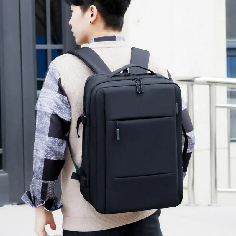 Travel Backpack Men Business Backpack School Expandable USB Bag Large Capacity Laptop Waterproof Fashion Backpack