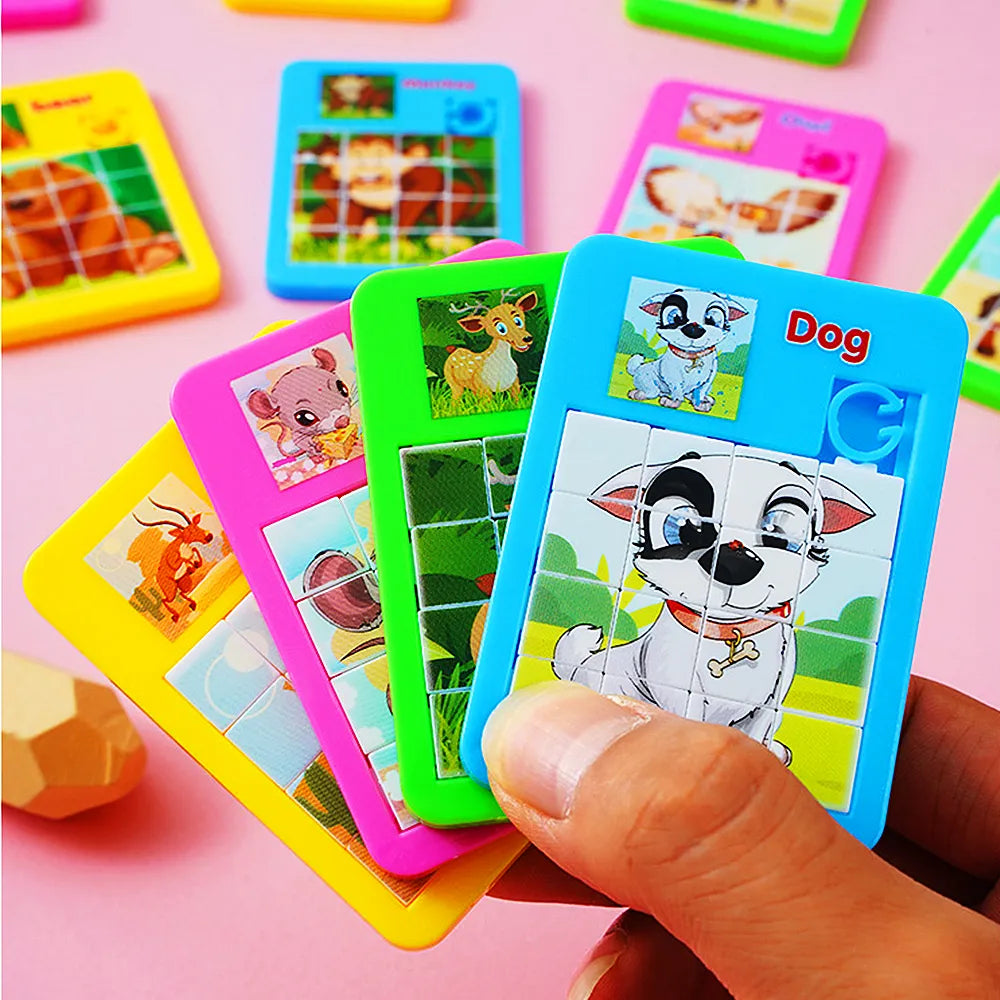 Party Favors - 12/30PC Cartoon Jigsaw Animal Puzzles Early Educational Developing Toy for Children