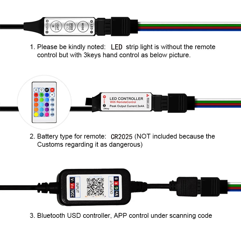 USB LED Strip Lights  Bluetooth RGB 5050  Flexible TV Light Backlight  App Remote Music