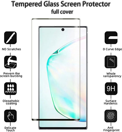 2/4Pcs Curved Tempered Glass For Samsung Galaxy Note 10 + Note 20 Ultra Screen Protector Glass Film