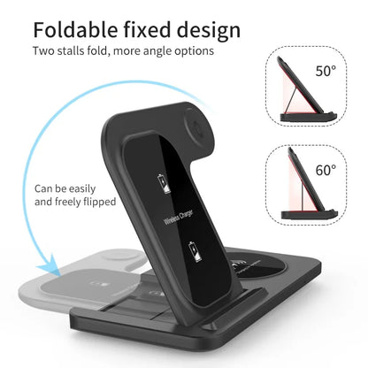 Wireless Charger iPhone Charging Station: 3 in 1 Charger Stand Multiple Devices for Apple-Fast Charging Station