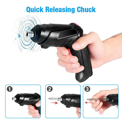 Electric Drill Cordless Screwdriver 3.6v Power Tools Set Household Maintenance Repair 1800mAh Lithium Battery Mini Household Electric Drill Cordless Screwdriver