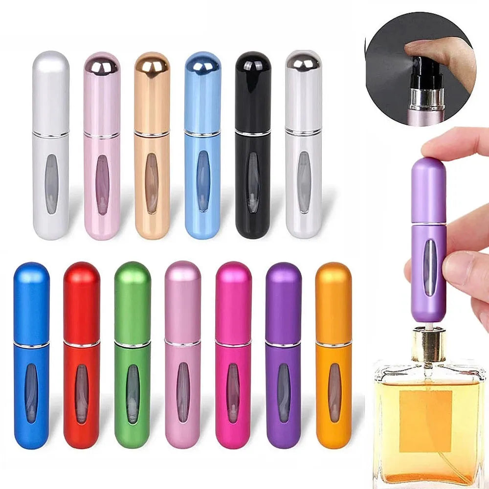 8/5ml  Mini Refillable Perfume Atomizer Bottle Refillable Portable Spray Pump Case