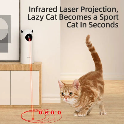 Interactive Automatic Cat Toy with LED Laser - Smart Teasing Pet Toy for Indoor Cats and Dogs - Handheld Electronic Accessory