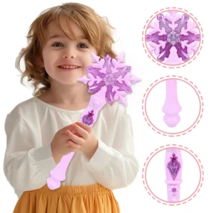 Alternative view of Dreamy Fairy Snowflake Wand – Sparkling Light-Up Princess Magic Wand