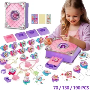 3D Magic Jewelry Making Kit for Girls – DIY Rings, Bracelets & Keychains Craft Box | Creative Handmade Art Set (70–190 PCS) | Perfect Xmas & Birthday Gift